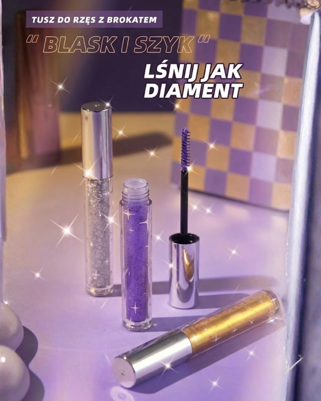 Natali 🔥💎 TYLKO DZIŚ I JUTRO – 50% ZNIŻKI 🌟 Wodoodporna maskara z diamentowym brokatem – długotrwałe podkręcenie, lśniący blask, twórz urzekające spojrzenie!