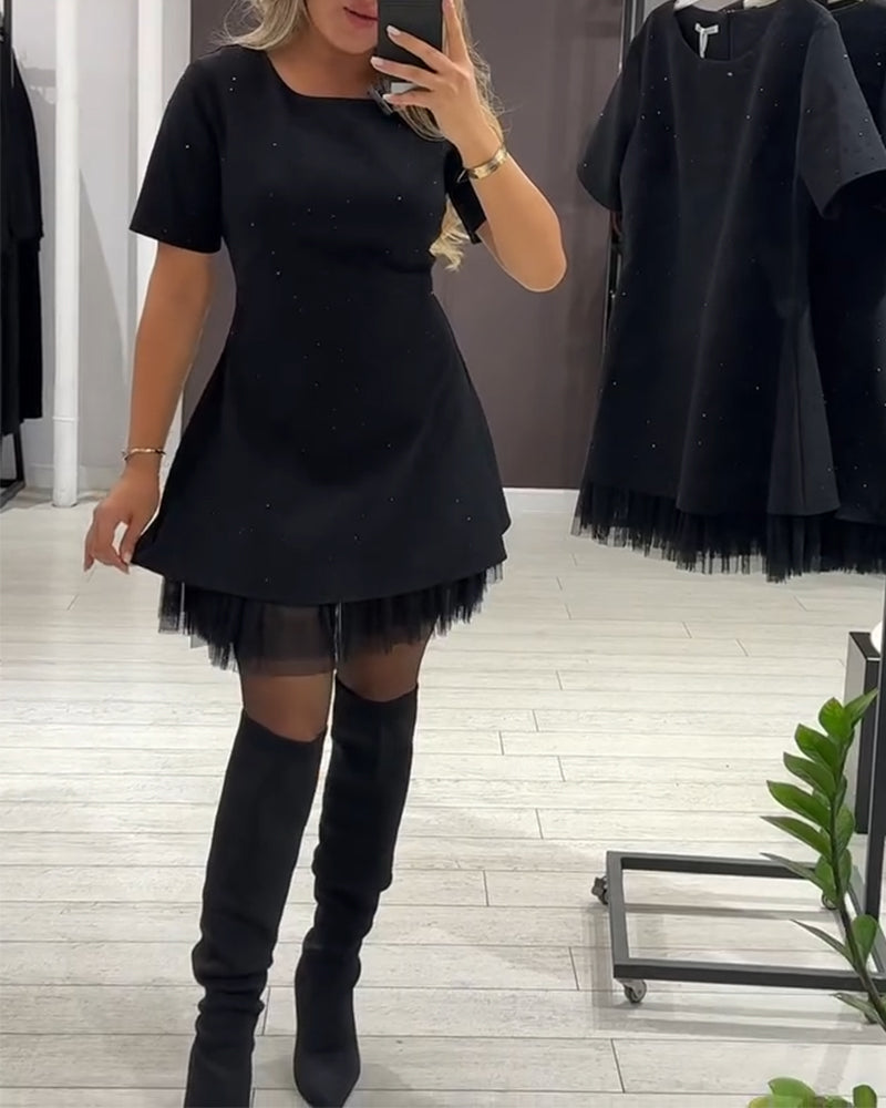 Zephira – Elegancka sukienka patchworkowa
