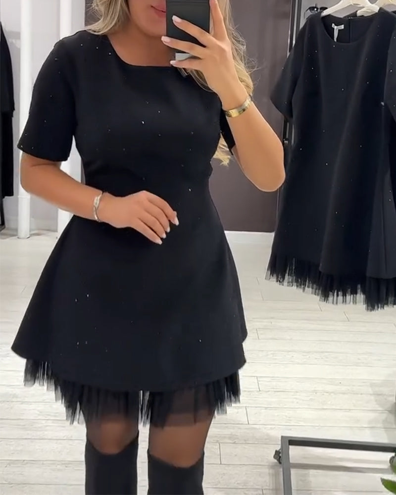 Zephira – Elegancka sukienka patchworkowa