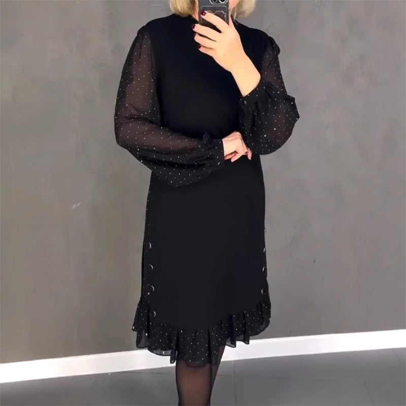 Delyth – Elegancka sukienka z kryształkami