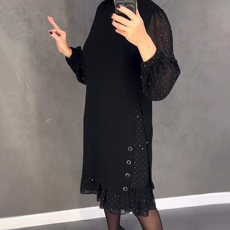 Delyth – Elegancka sukienka z kryształkami