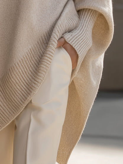 Evelyne – Elegancki sweter z asymetrycznym dołem