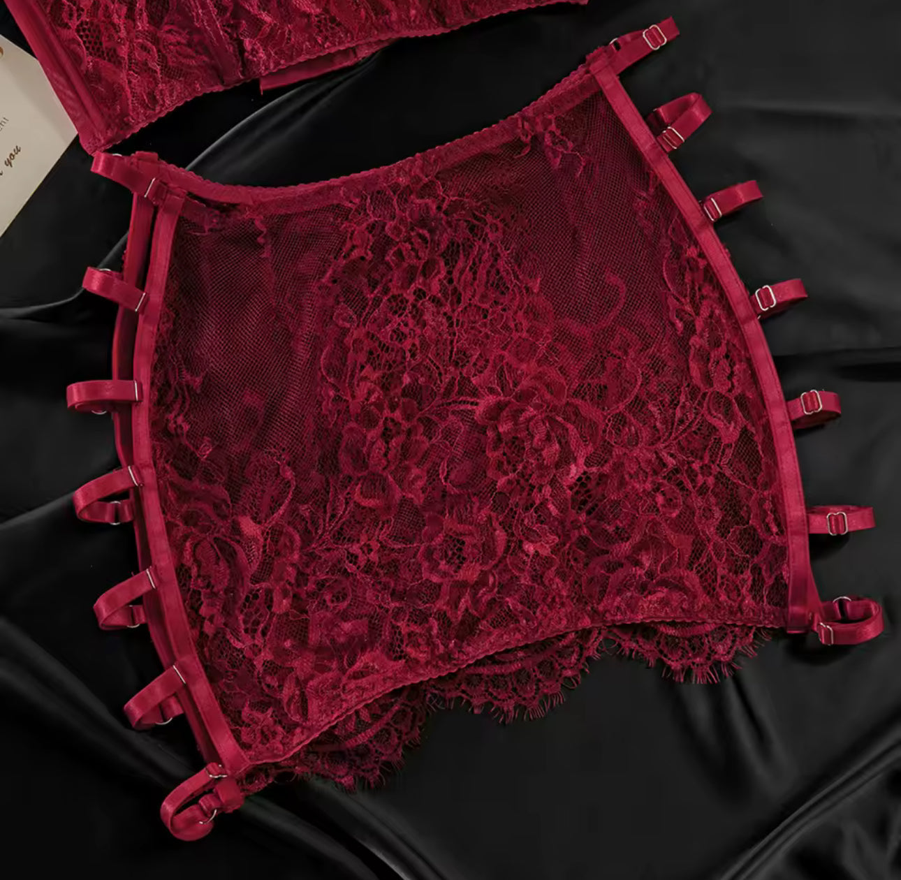 Tanith - Czerwony komplet bielizny Desire