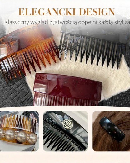Carla I Stylowe boczne grzebienie do włosów dla kobiet, teraz w promocyjnej cenie przez ograniczony czas