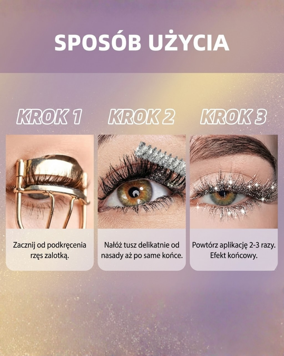 Natali 🔥💎 TYLKO DZIŚ I JUTRO – 50% ZNIŻKI 🌟 Wodoodporna maskara z diamentowym brokatem – długotrwałe podkręcenie, lśniący blask, twórz urzekające spojrzenie!