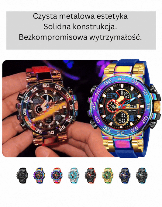 Nikodem I Wielofunkcyjny zegarek LED z cyfrowym wyświetlaczem