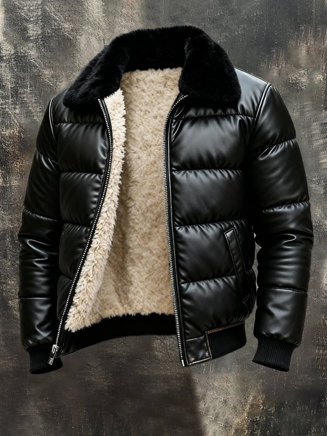 Branik – Ocieplana kurtka vintage leather-look