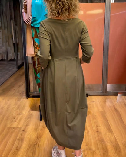 Coralia – Elegancka sukienka z okrągłym dekoltem