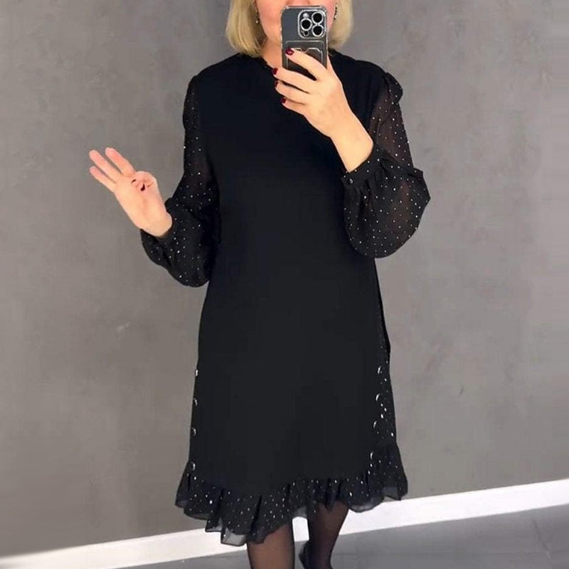 Delyth – Elegancka sukienka z kryształkami