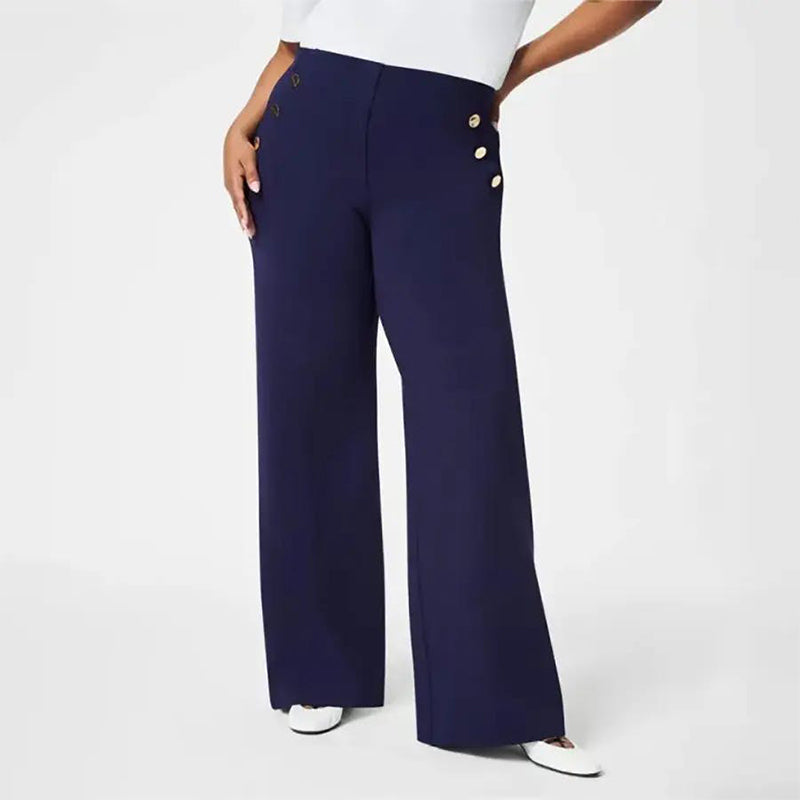💥50% zniżki💖 Spodnie damskie plus size z wysokim stanem i szerokimi nogawkami