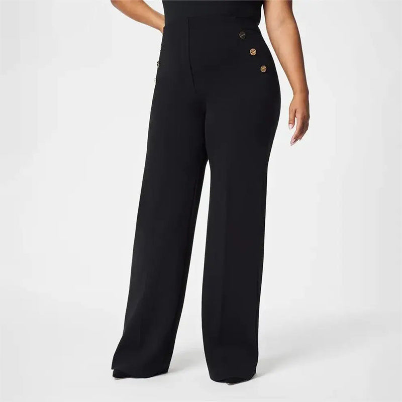 💥50% zniżki💖 Spodnie damskie plus size z wysokim stanem i szerokimi nogawkami
