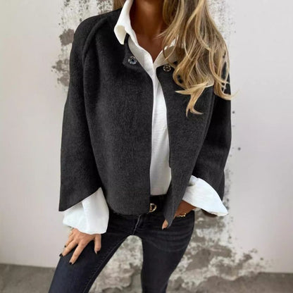 Elise - Krótka Kurtka z Eleganckimi Rozszerzanymi Rękawami