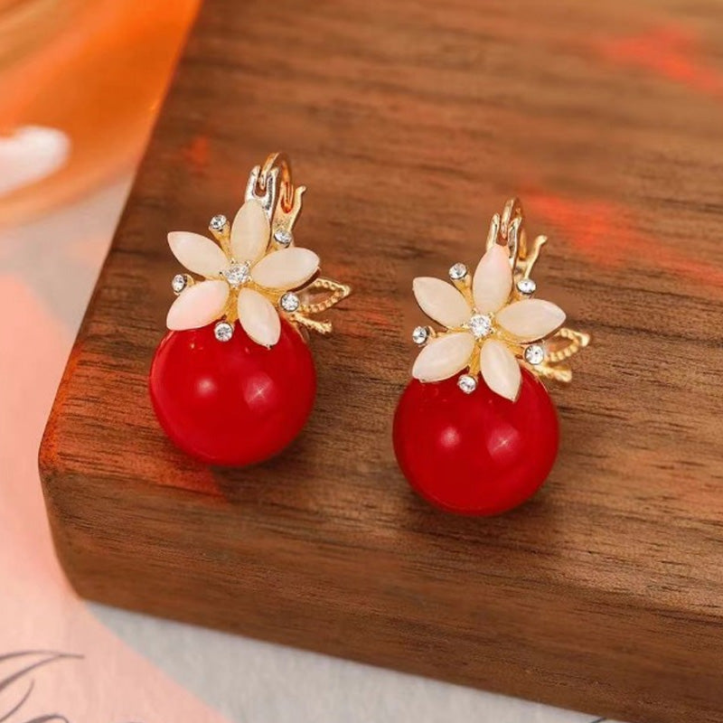 🔥Mega oferta  –50% zniżki!🔥Delikatne kwiatowe kolczyki perłowe 🍒