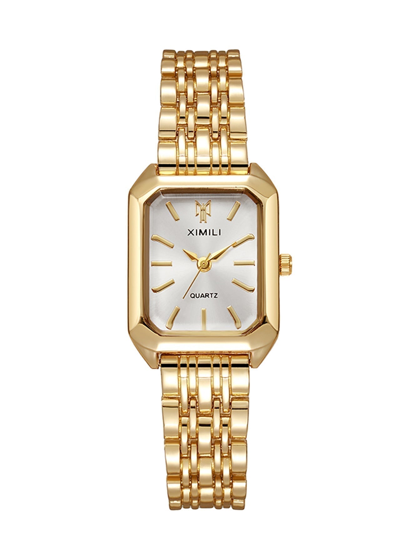 ✨🎅Oferty świąteczne – Tylko przez krótki czas!⏰Prosty i wszechstronny modny zegarek kwarcowy z kwadratową stalową bransoletą