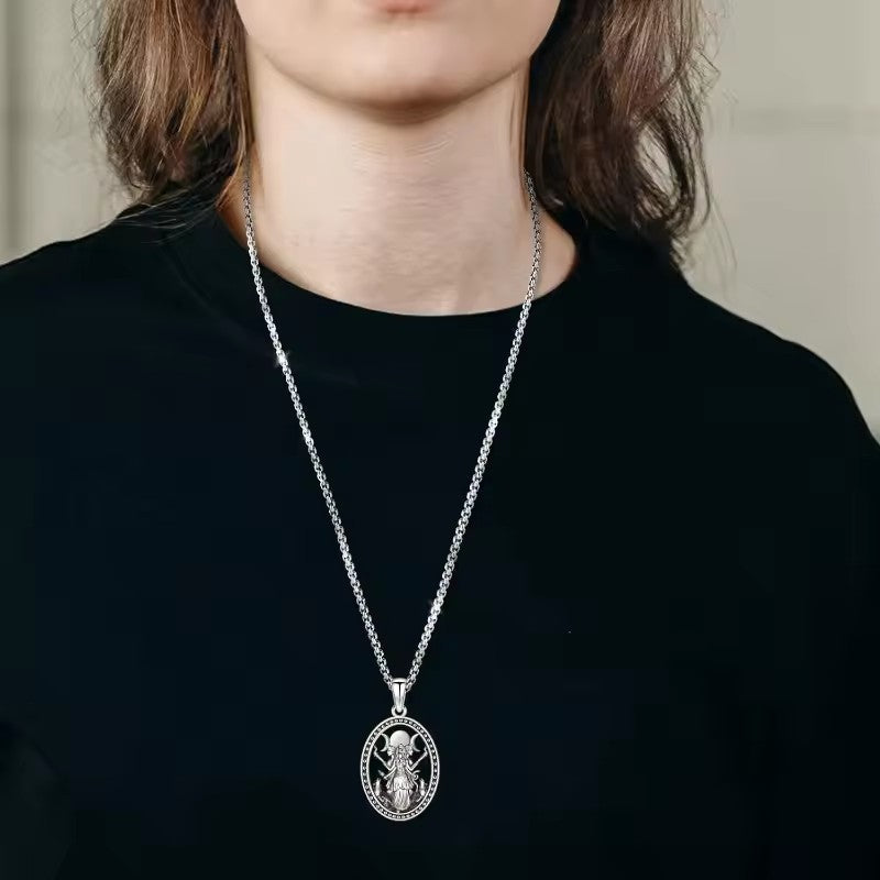 ✨ Naszyjnik Muse Księżycowej – 🌙 Vintage-Owalny Wisiorek dla nowoczesnej Bogini 💫