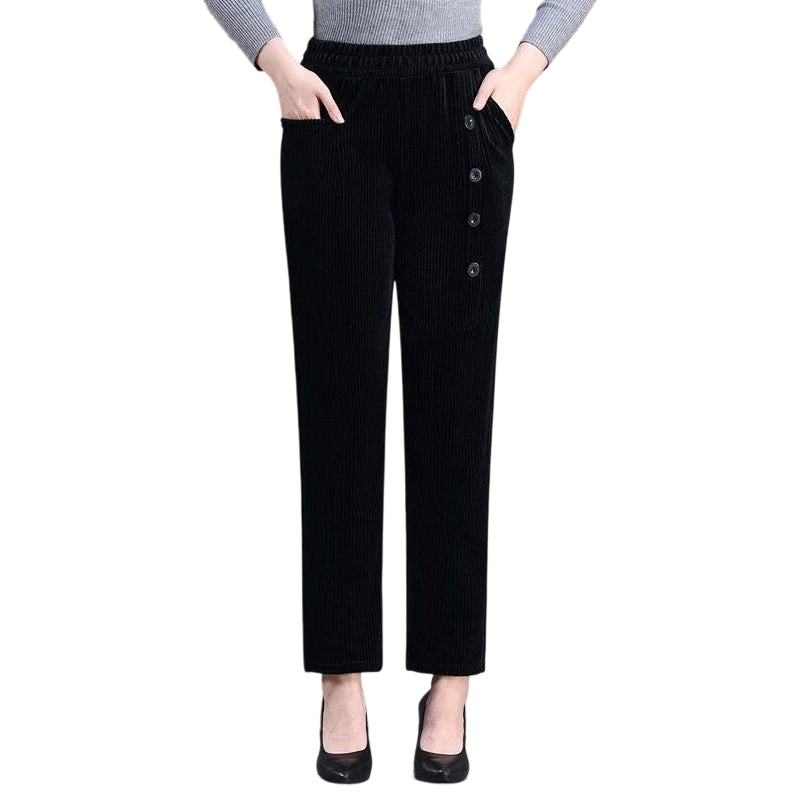 🔥Czarny Piątek - Mega Oferta – 50 % zniżki!🔥Damskie spodnie z wysokim stanem z ociepliną