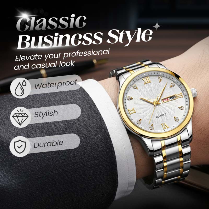 🔥Świąteczna oferta specjalna: 50% zniżki!!!🔥Dwukolorowy, wodoodporny zegarek dla mężczyzn