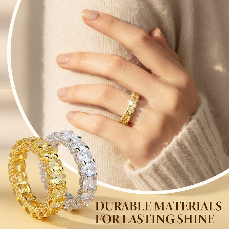 💎  50% zniżki 💍Modny pierścionek pamięciowy z błyszczącymi kamieniami cyrkoniowymi