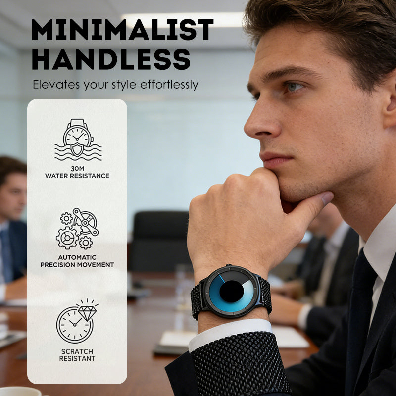 ✨🎅Oferty świąteczne – Tylko przez krótki czas!⏰Futurystyczny, minimalistyczny zegarek męski z kreatywną tarczą obrotową