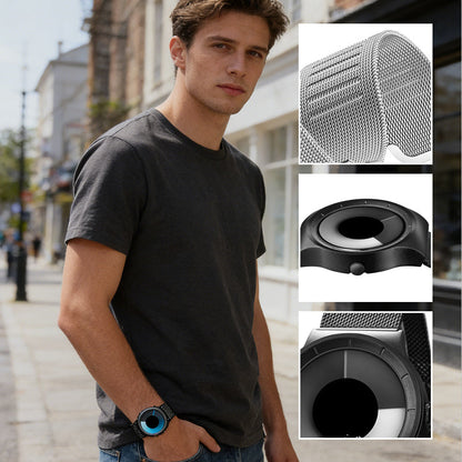 ✨🎅Oferty świąteczne – Tylko przez krótki czas!⏰Futurystyczny, minimalistyczny zegarek męski z kreatywną tarczą obrotową