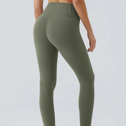 Damskie Legginsy z Wysokim Stanem – Długie Spodnie Sportowe z Kieszenią, Szybkoschnące i Elastyczne do Fitnessu i Aktywności na Świeżym Powietrzu 🏃‍♀️💪