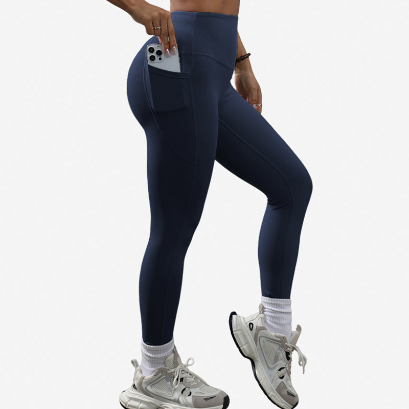 Damskie Legginsy z Wysokim Stanem – Długie Spodnie Sportowe z Kieszenią, Szybkoschnące i Elastyczne do Fitnessu i Aktywności na Świeżym Powietrzu 🏃‍♀️💪